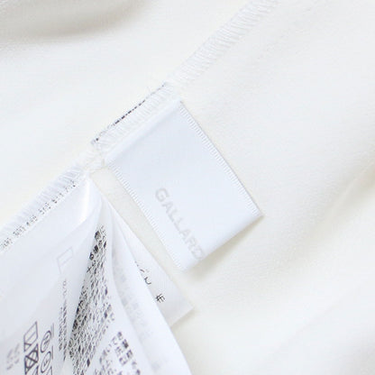 24春夏 アセテート ブラウス / 長袖 クルーネック プルオーバー ボリュームスリーブ