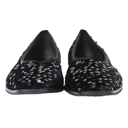 24秋冬 スパンコール パンプス / フラット Vカット スクエアトゥ