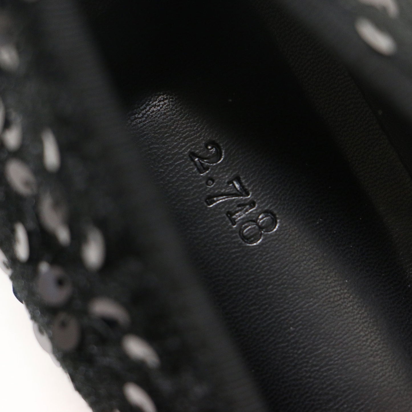 24秋冬 スパンコール パンプス / フラット Vカット スクエアトゥ