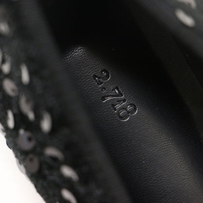 24秋冬 スパンコール パンプス / フラット Vカット スクエアトゥ