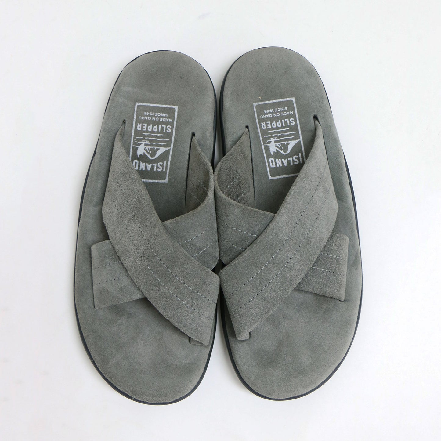 スウェード クロス ベルト サンダル / フラット ラウンドトゥ