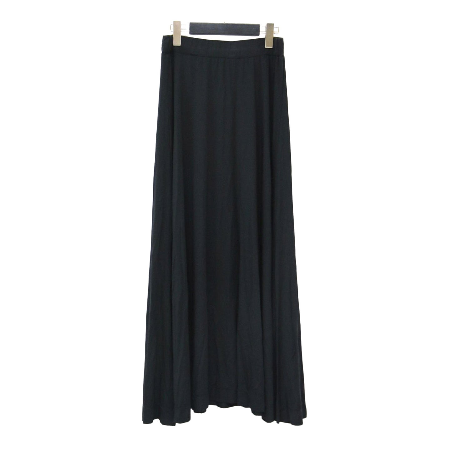 ドレープ ロング スカート / bare drape ベア天竺 フレア ウエストゴム スリット