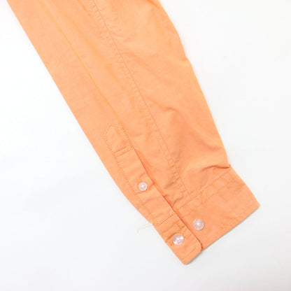 スタンドカラー ロングスリーブ ワンピース / コットン 長袖 ロング シャツワンピース