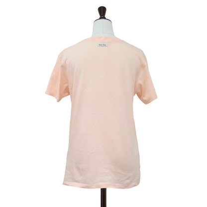 スパンコール ビーズ ショートスリーブ Tシャツ / カットソー 半袖 クルーネック コットン