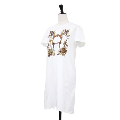 24春夏 カルトゥッシュ デッラ カヴァッレリア Tシャツ ミニ ワンピース / プリント クルーネック 半袖 コットン フランス製
