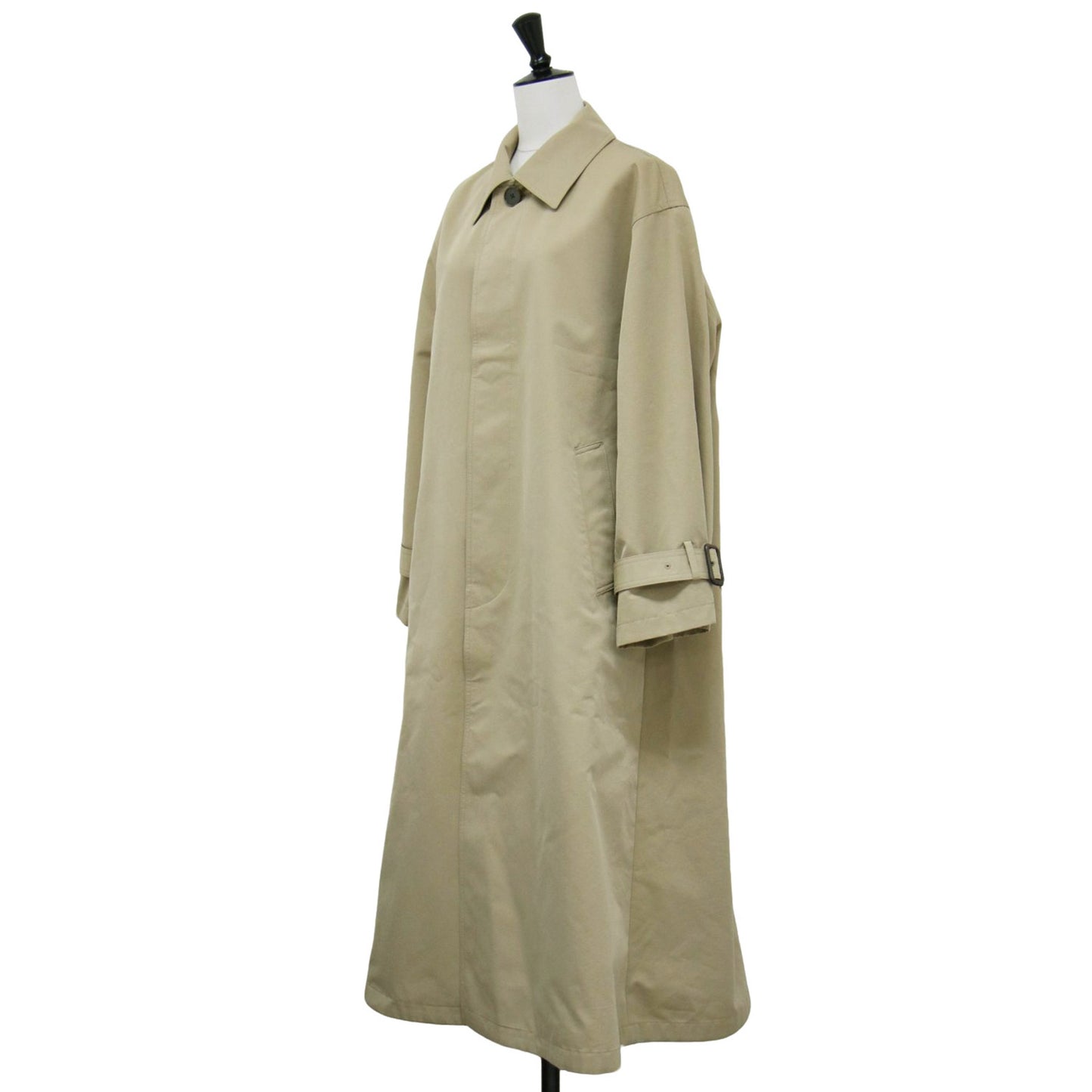 コットン ポリエステル ステンカラー コート / ロング丈 オーバーサイズ