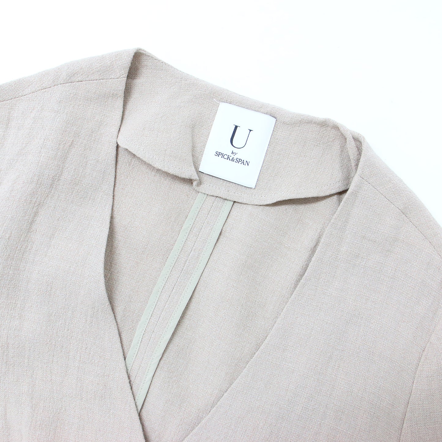 リネン ノーカラー ジャケット / ベルテッド ベルト ナイロン