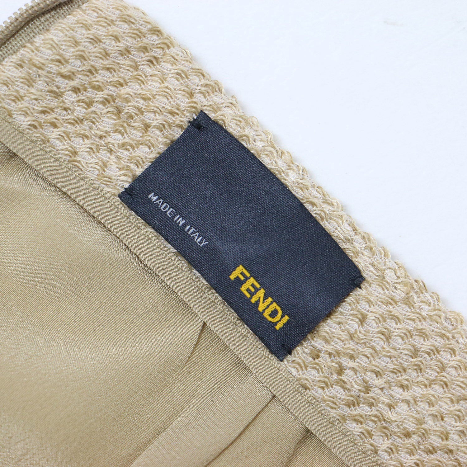 FENDI (フェンディ) コットン リネン ツイード タイト スカート FENDI (フェンディ) コットン リネン ツイード タイト スカート