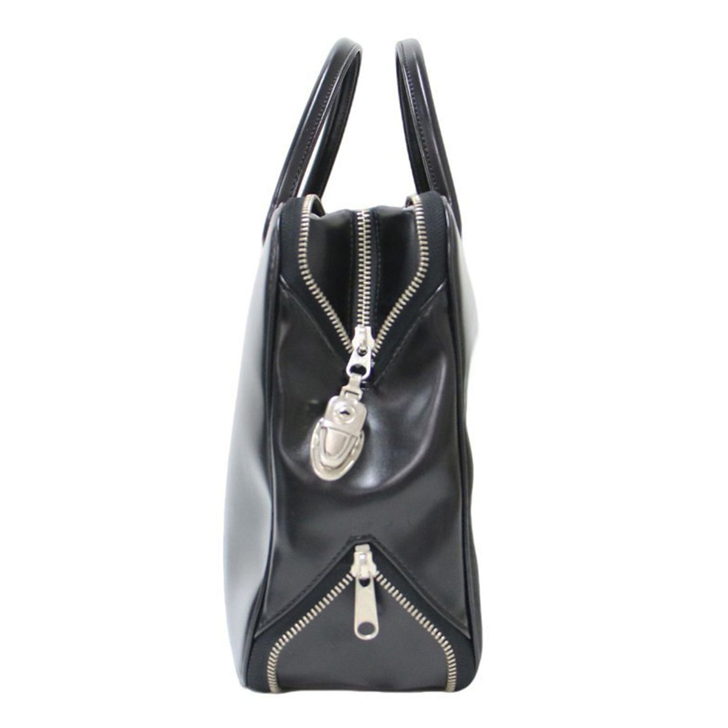 ダブルジップ バッグ OZ-K209 / ハンドバッグ 底ジップ 合成皮革 フェイクレザー