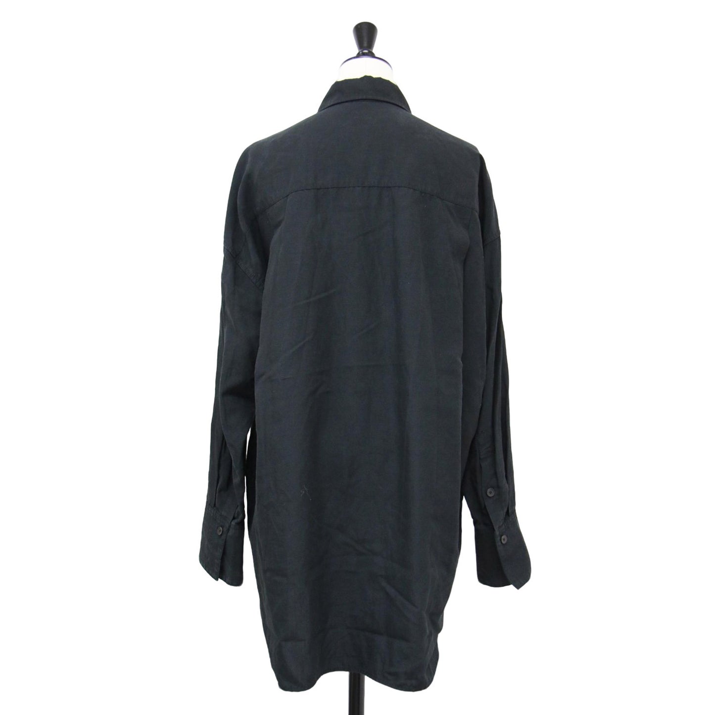 21春夏 セルロース リネン コットン オーバーサイズド シャツ / 長袖 フラップポケット