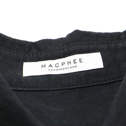 21春夏 セルロース リネン コットン オーバーサイズド シャツ / 長袖 フラップポケット