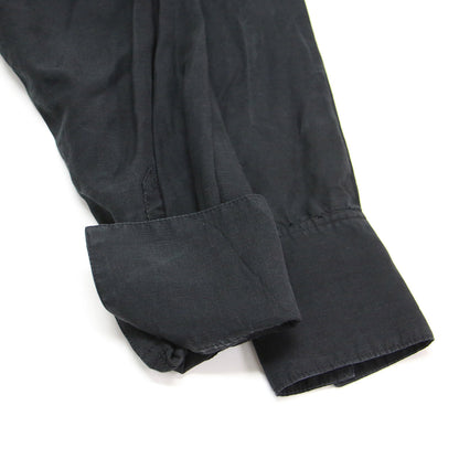 21春夏 セルロース リネン コットン オーバーサイズド シャツ / 長袖 フラップポケット