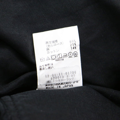 21春夏 セルロース リネン コットン オーバーサイズド シャツ / 長袖 フラップポケット