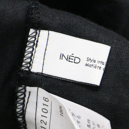 24春夏 リネン Iライン ワンピース / ノースリーブ クルーネック ロング丈 ストレートシルエット