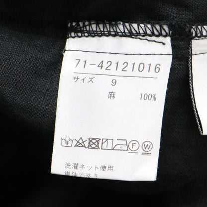 24春夏 リネン Iライン ワンピース / ノースリーブ クルーネック ロング丈 ストレートシルエット