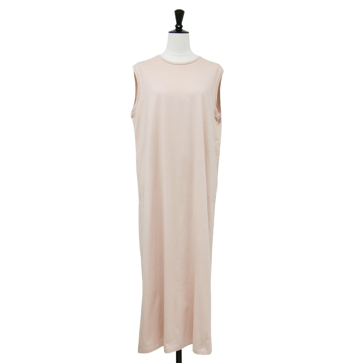 コットン タンクトップ ドレス / SUVIN 60/2 TANK TOP DRESS ワンピース ノースリーブ クルーネック ロング丈