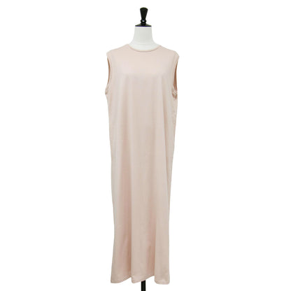 コットン タンクトップ ドレス / SUVIN 60/2 TANK TOP DRESS ワンピース ノースリーブ クルーネック ロング丈