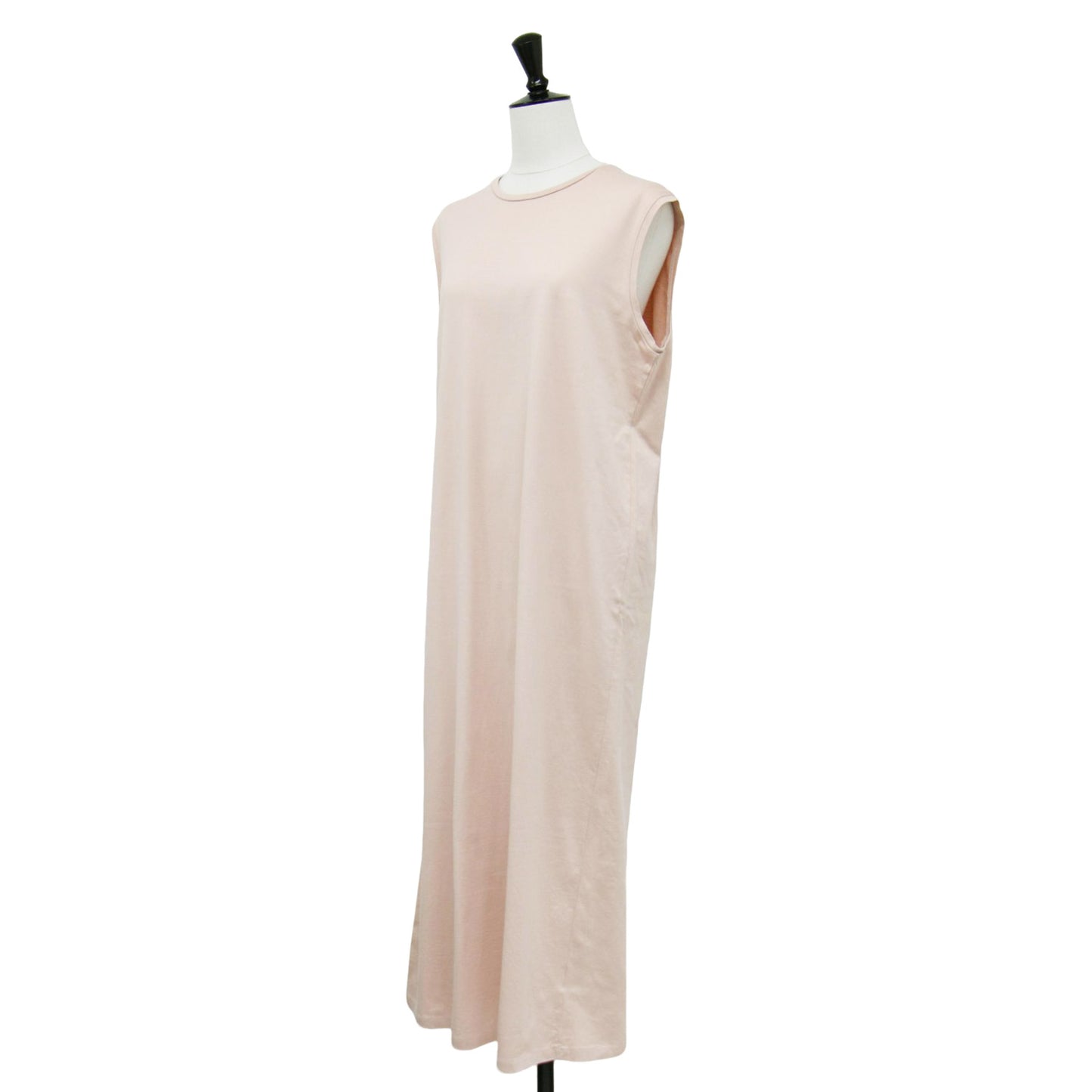 コットン タンクトップ ドレス / SUVIN 60/2 TANK TOP DRESS ワンピース ノースリーブ クルーネック ロング丈