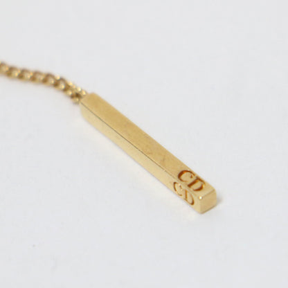 トライバルピアス フェイクパール ピアス / CD ロゴ チェーン 両耳用