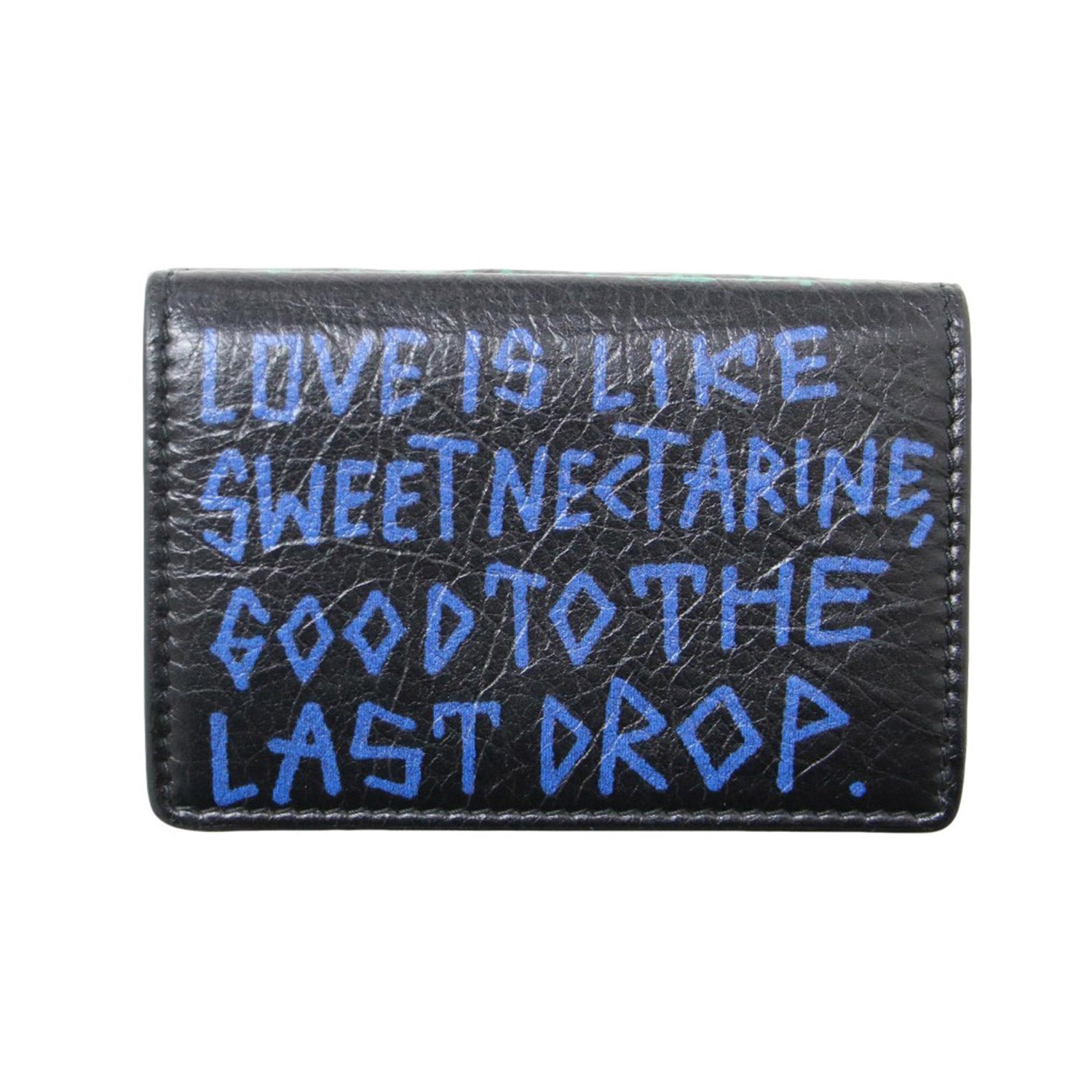 BALENCIAGA (バレンシアガ) グラフィティ コンパクト ウォレット / GRAFFITI WALLET ミニウォレット 3つ折り財布 レザー  - ブランド古着の通販・買取 | BEEGLE by Boo-Bee