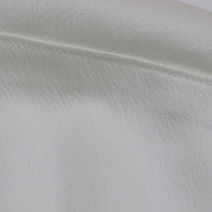 サテン ボートネック フレンチスリーブ ブラウス / プルオーバー ボックスシルエット