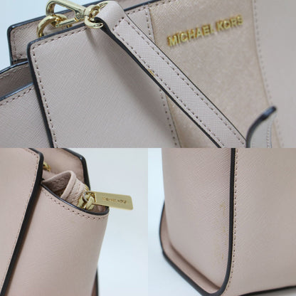 MICHAEL KORS (マイケルコース) メタリック レザー コンビ ショルダー  