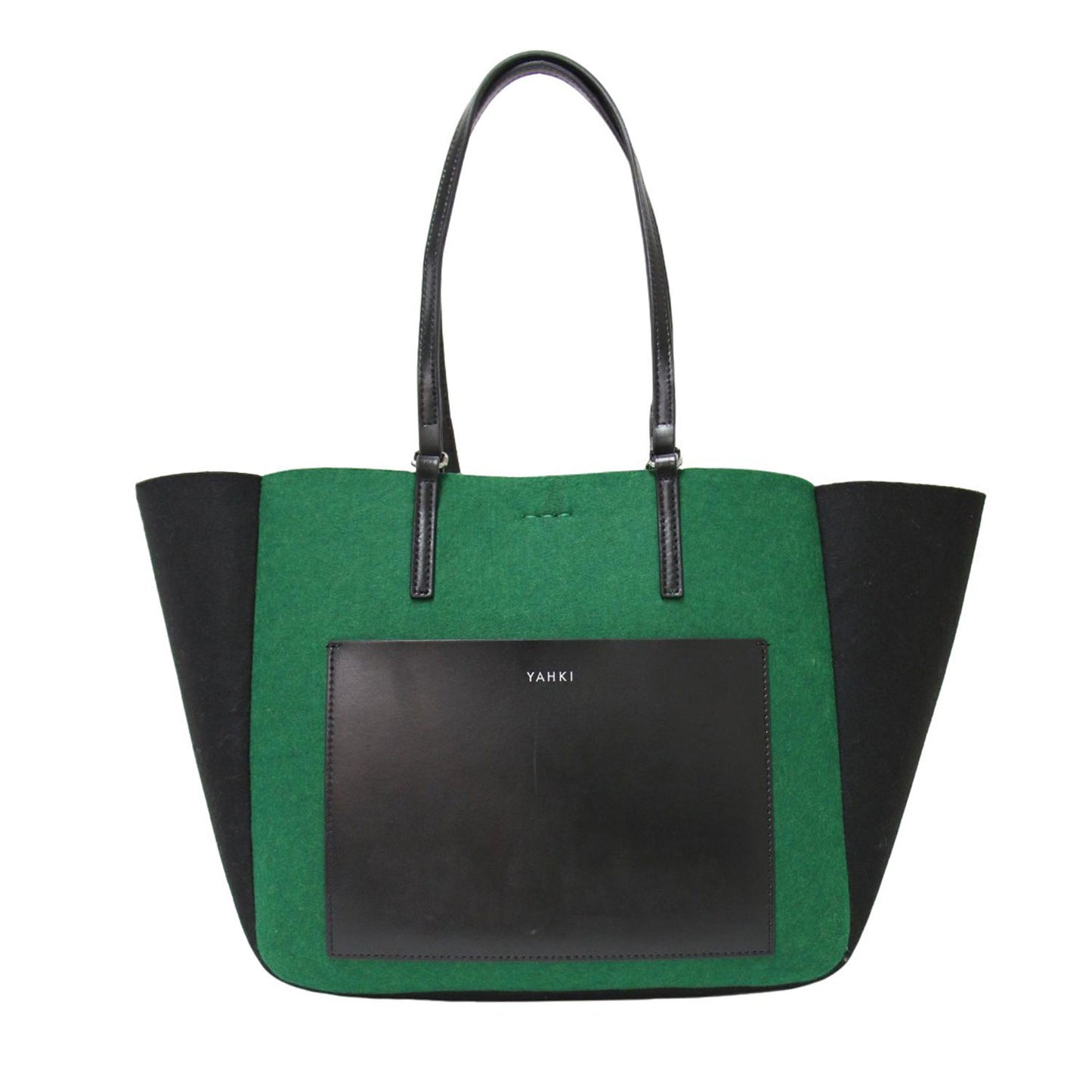 レザー フェルト コンビ トート バッグ / 肩掛け ショルダーバッグ 2WAY