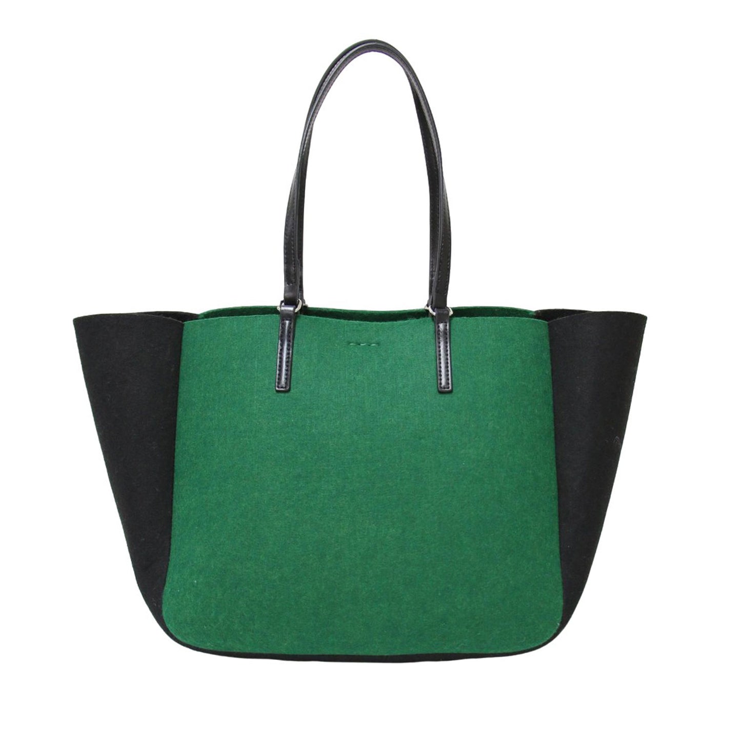 レザー フェルト コンビ トート バッグ / 肩掛け ショルダーバッグ 2WAY