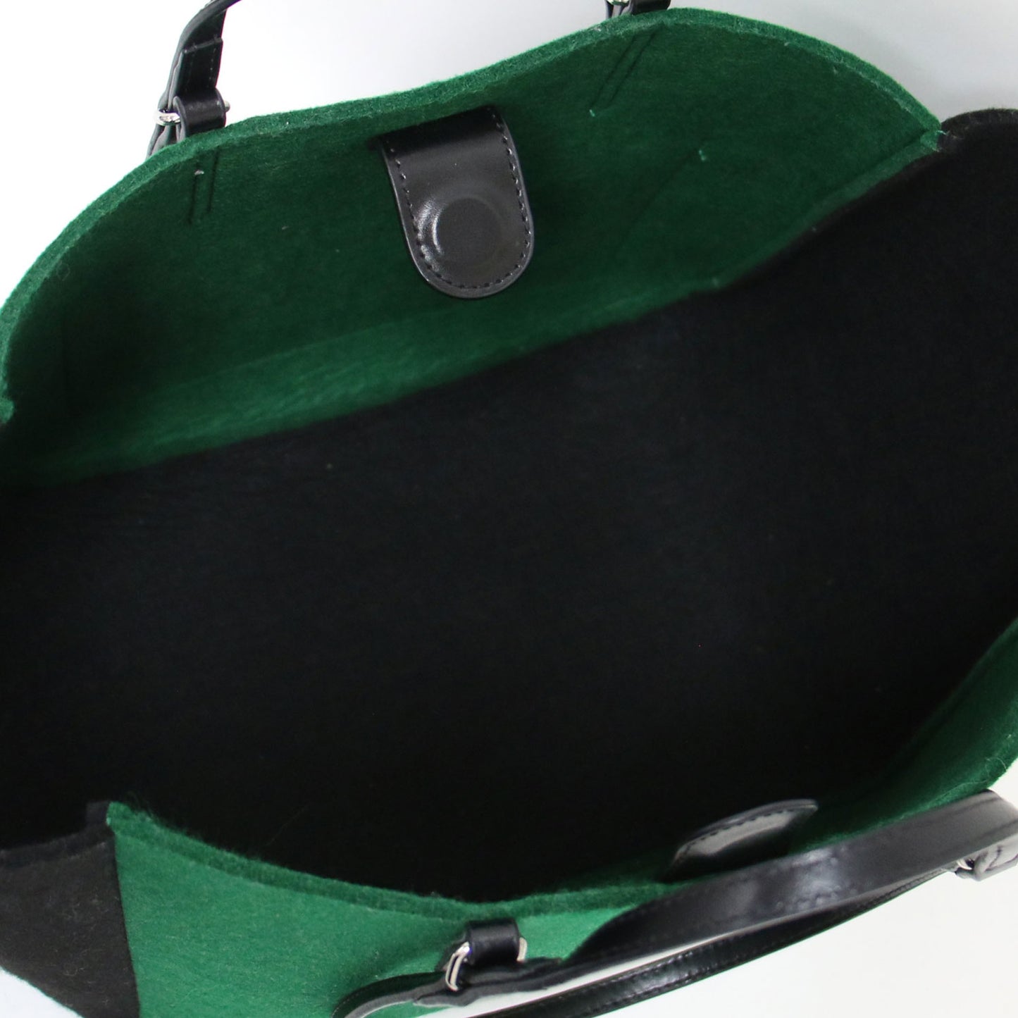 レザー フェルト コンビ トート バッグ / 肩掛け ショルダーバッグ 2WAY