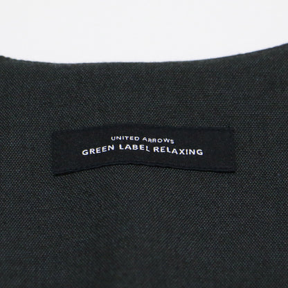 24春夏 ミディ ジレ / ベスト ノーラペル Vネック バックスリット ポケット