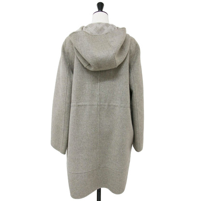 ダブルフェイス フード  ロング コート / Cucito A Mano ジップアップ ウール カシミヤ