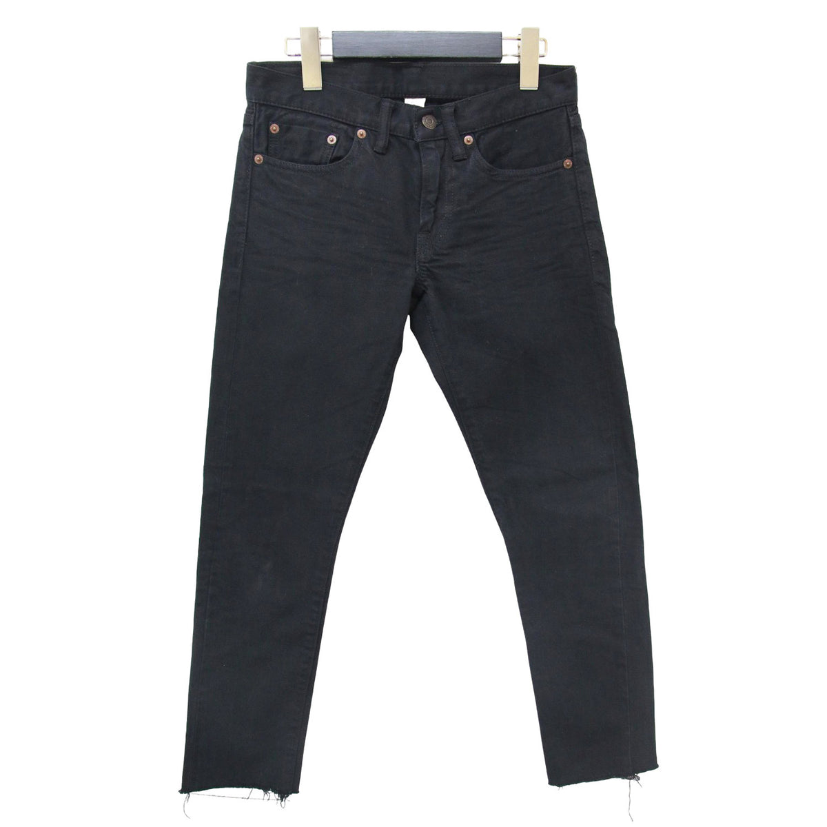 スキニー デニム パンツ / ジーンズ クロップド丈 カットオフ ストレッチ コットン