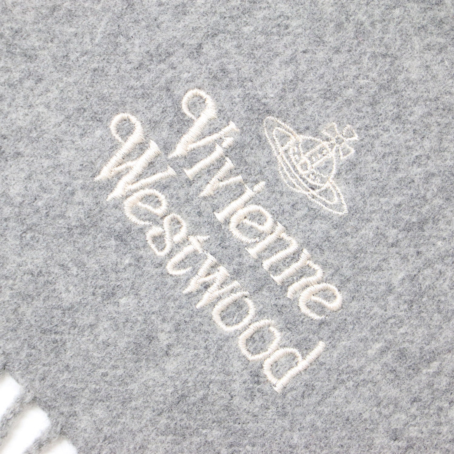 Vivienne Westwood ホワイト マフラー フリンジ付き Vivienne Westwood
