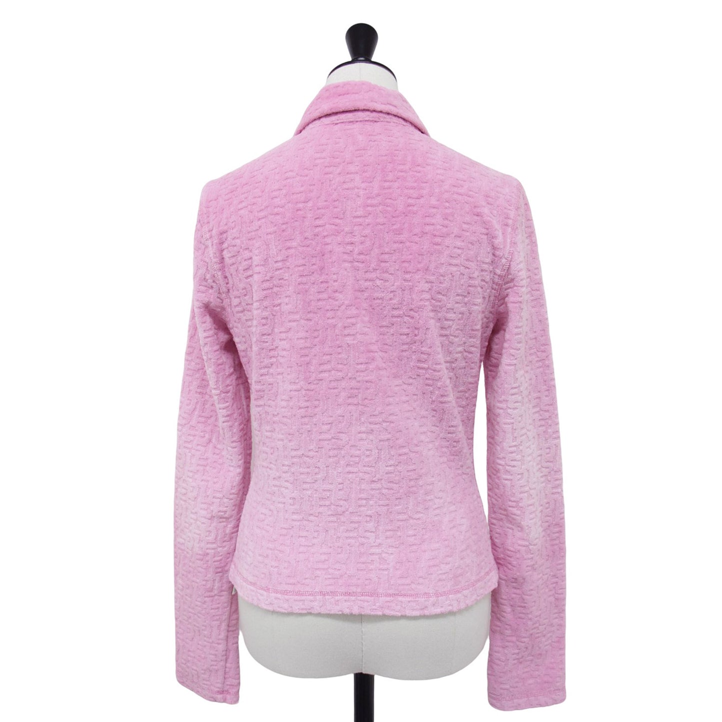 23秋冬 モノグラム ジャガード パイル シャツ / 長袖 オーバルD ロゴ ラインストーン コットン