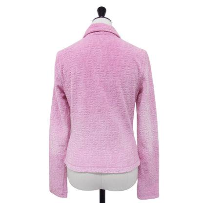 23秋冬 モノグラム ジャガード パイル シャツ / 長袖 オーバルD ロゴ ラインストーン コットン