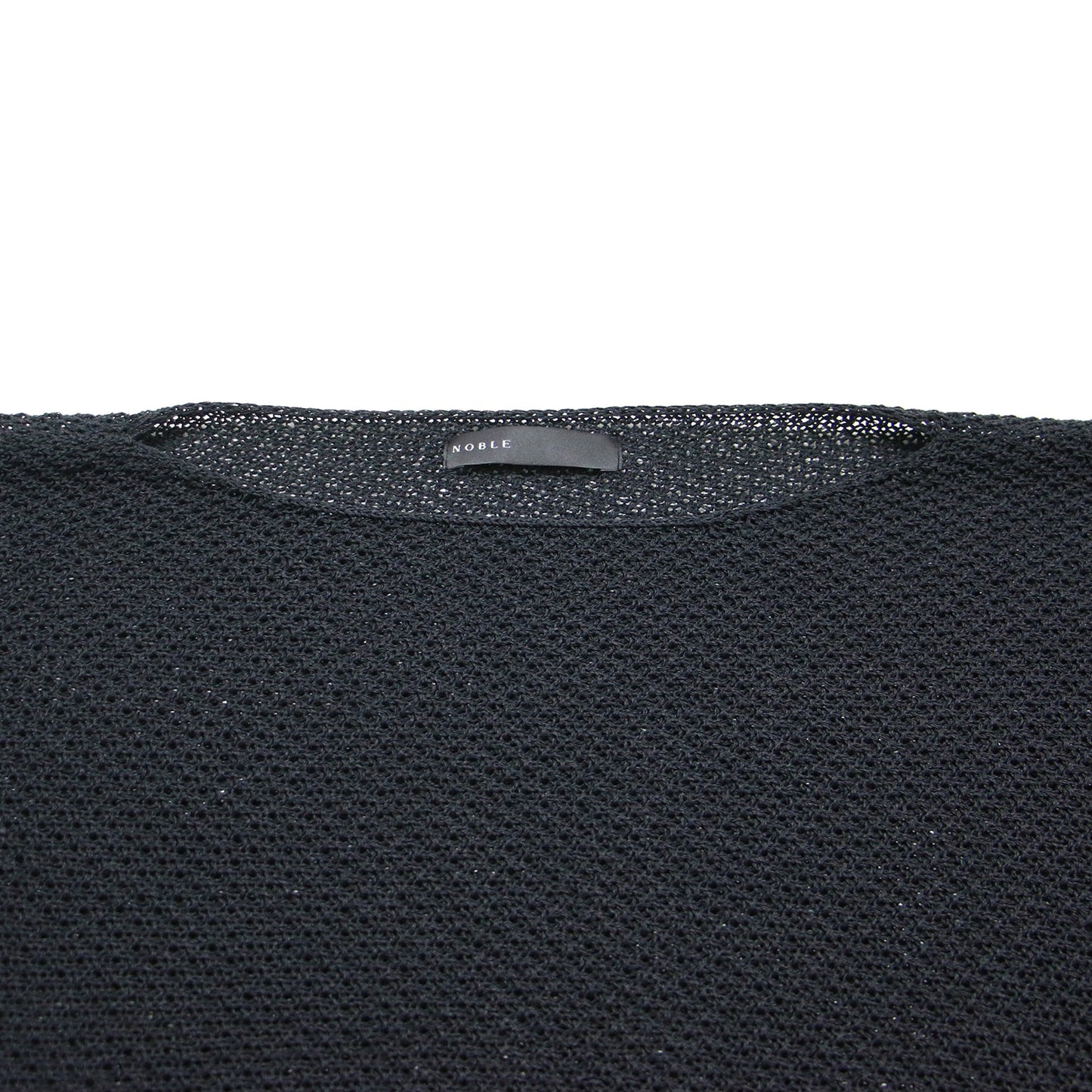 24春夏 ペーパーヤーン カノコ ショート丈 プルオーバー / ニット 長袖 ボートネック ペーパーヤーン