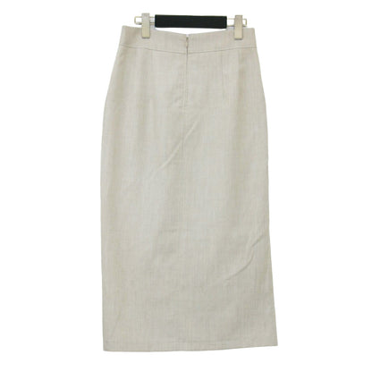 20春夏 ポケット付き タイト スカート / ロング丈 スリット リネン