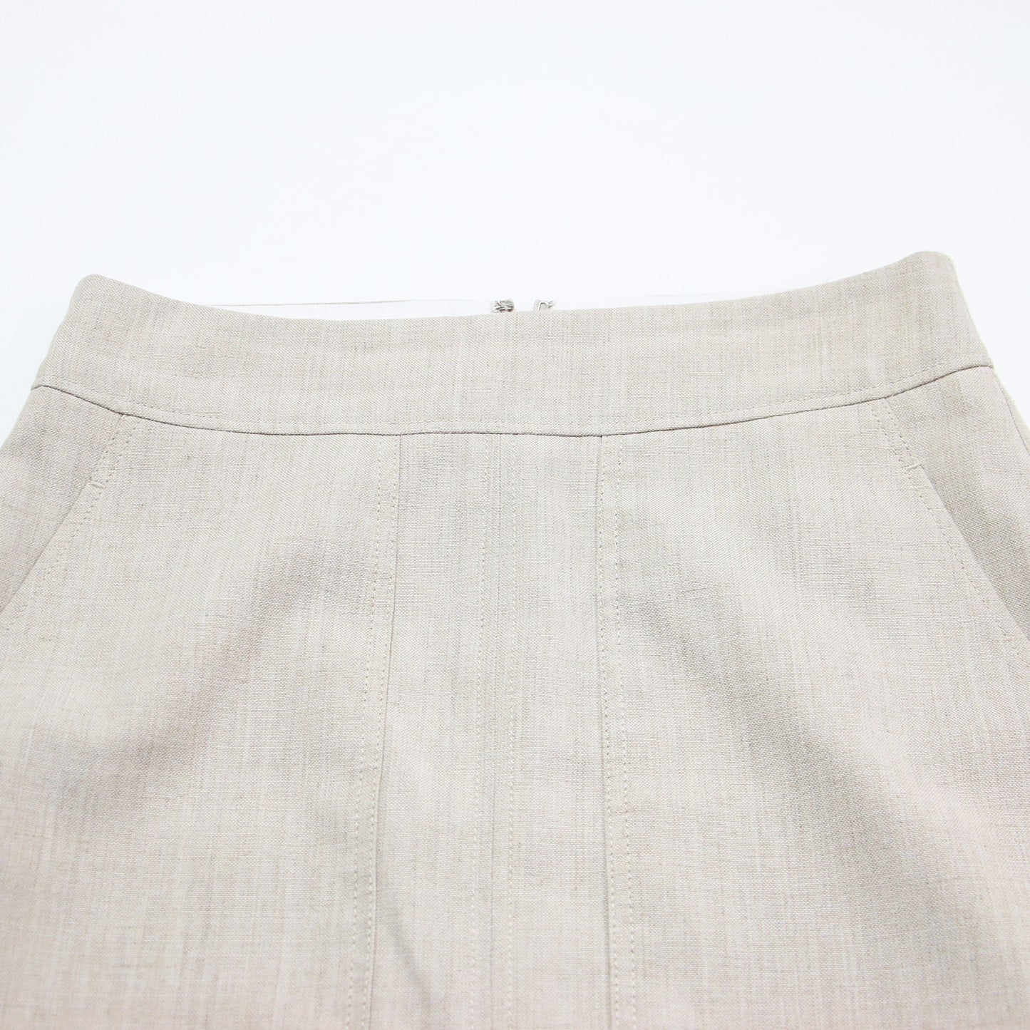 20春夏 ポケット付き タイト スカート / ロング丈 スリット リネン