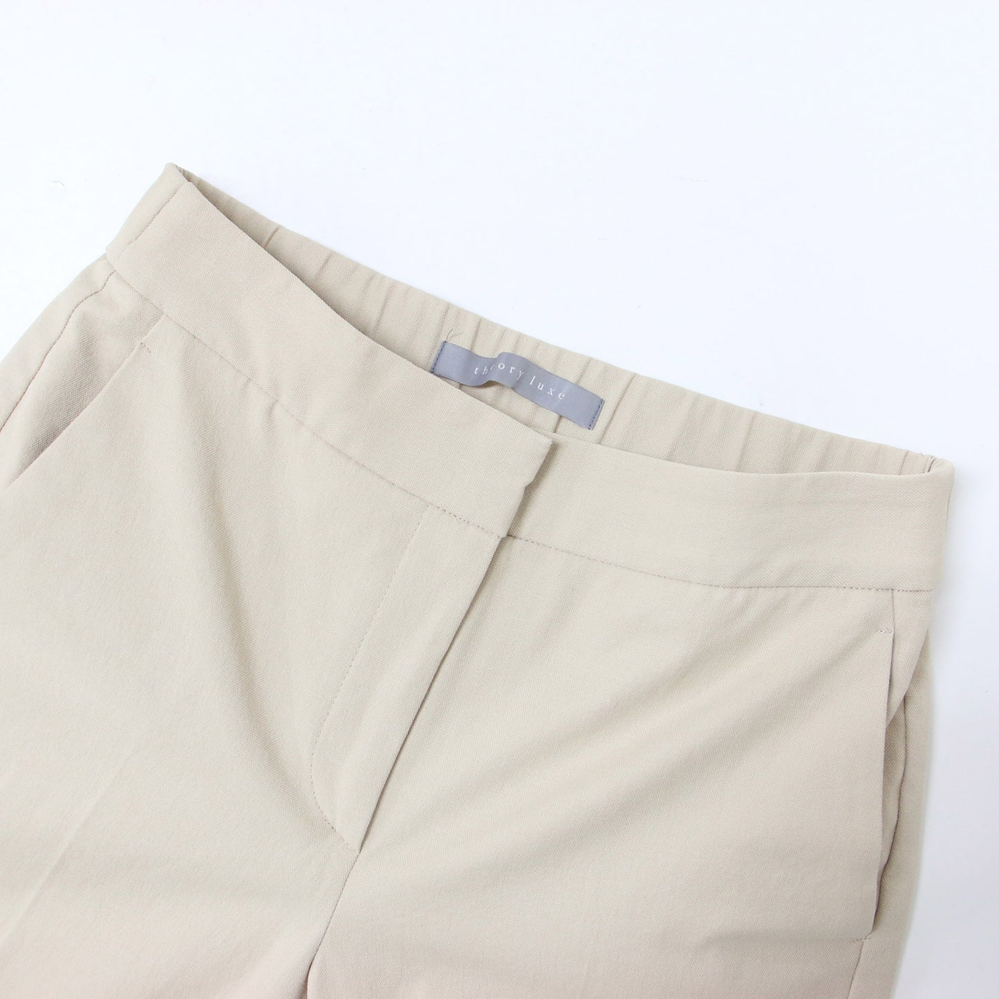 センタープレス テーパード パンツ / ARIOSA CAROL クロップド丈 ストレッチ ウエストゴム コットン リネン