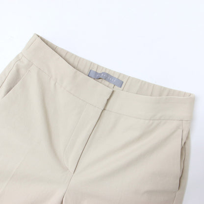 センタープレス テーパード パンツ / ARIOSA CAROL クロップド丈 ストレッチ ウエストゴム コットン リネン