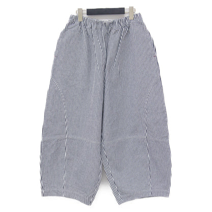 ヒッコリー ワイド パンツ / ストライプ ウエストゴム コットン