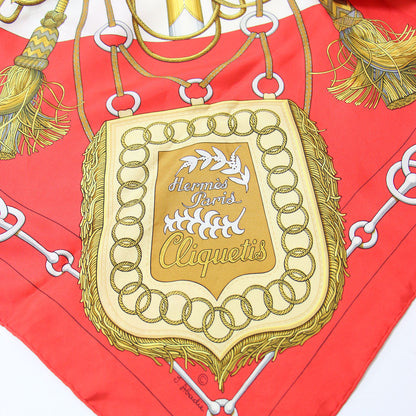 カレ90 シルク スカーフ / Cliquetis カチカチ 剣柄 大判 正方形