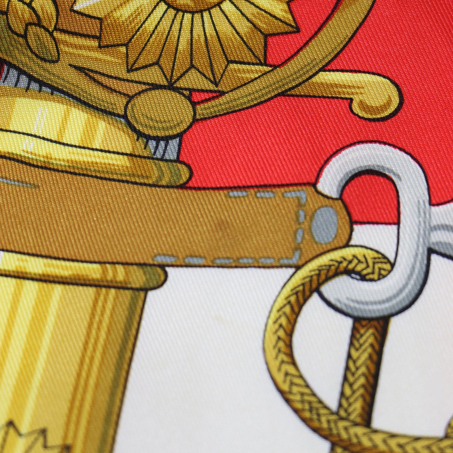 カレ90 シルク スカーフ / Cliquetis カチカチ 剣柄 大判 正方形