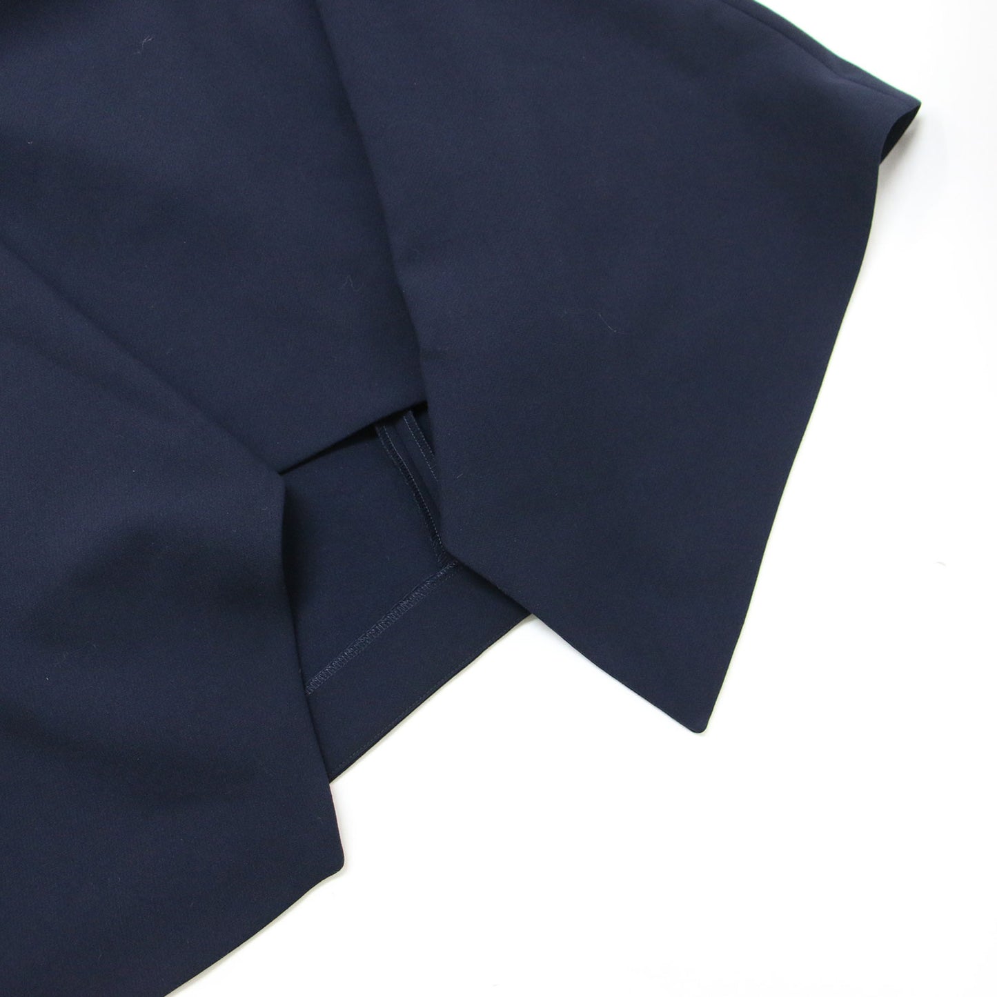 ダブルクロス ランダムヘム チュニック / ブラウス クルーネック 長袖 アシンメトリー