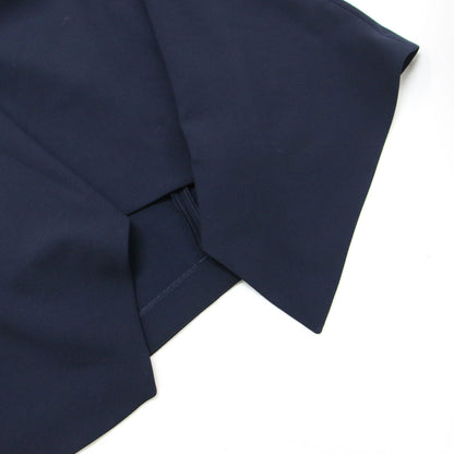 ダブルクロス ランダムヘム チュニック / ブラウス クルーネック 長袖 アシンメトリー