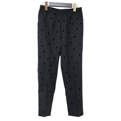 ドット テーパード レギンス パンツ / TAPERED LEGGINGS PANTS DOT イージーパンツ ウエストゴム フロッキー センタープレス