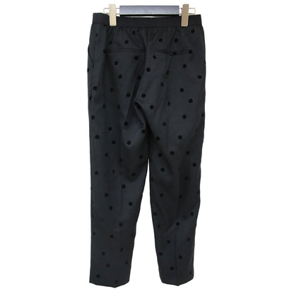ドット テーパード レギンス パンツ / TAPERED LEGGINGS PANTS DOT イージーパンツ ウエストゴム フロッキー センタープレス
