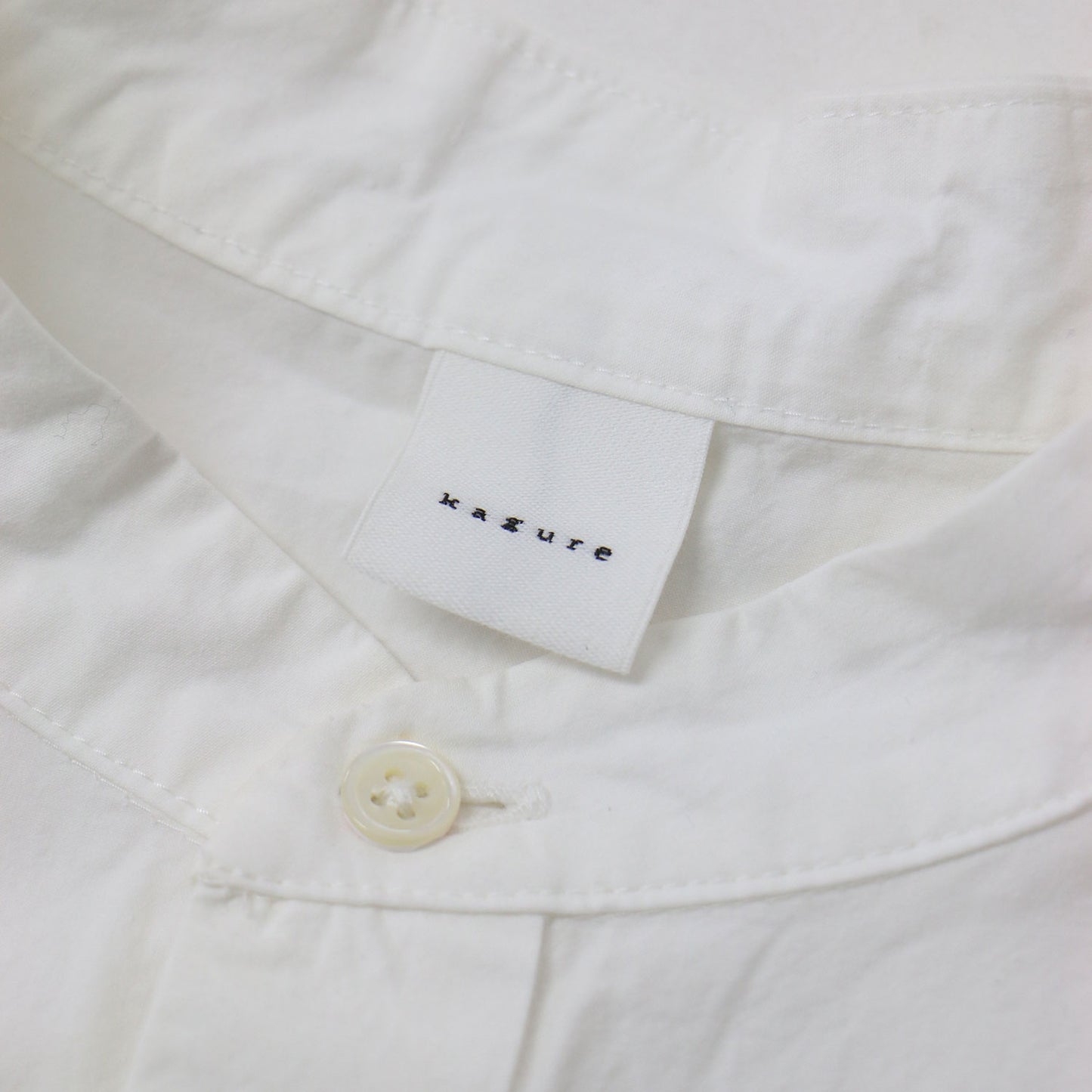 24春夏 コットン シャツ ワンピース / ロング丈 長袖 バンドカラー Aライン