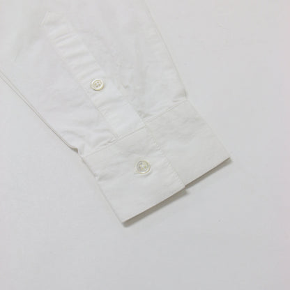 24春夏 コットン シャツ ワンピース / ロング丈 長袖 バンドカラー Aライン