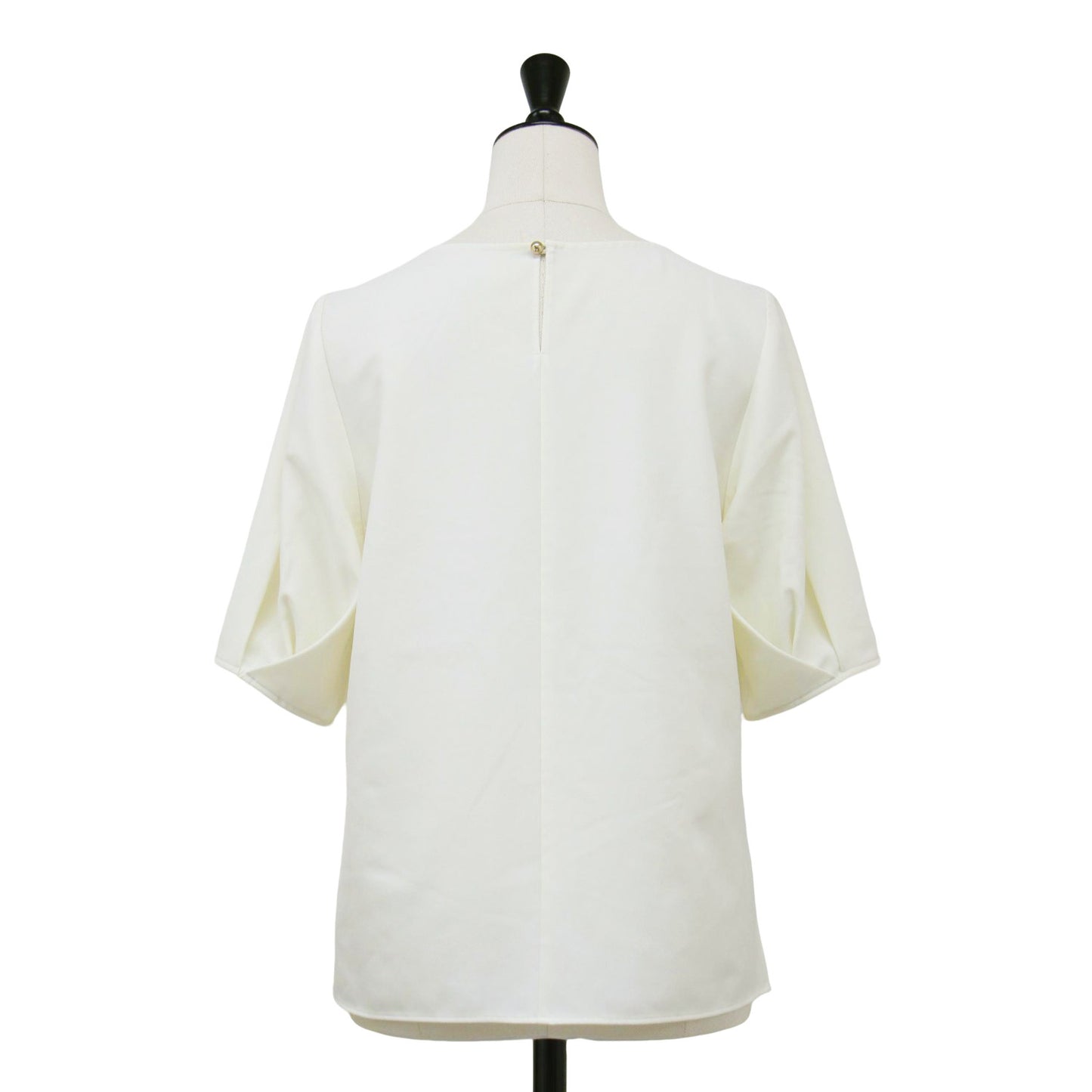 23春夏 ストレッチ ツイル タックスリーブ ブラウス / プルオーバー Vネック 半袖